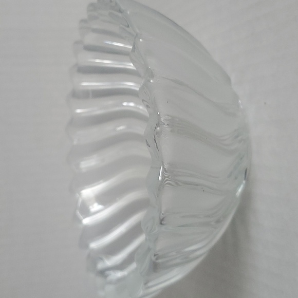 Vintage polished and frosted glass candy dishes - Picture 2 of 2